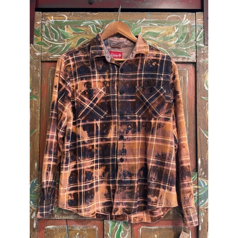 Distressed/ Reworked Flannel | Boho Floral Heritage| One of a kind Patchwork - Picture 4 of 7